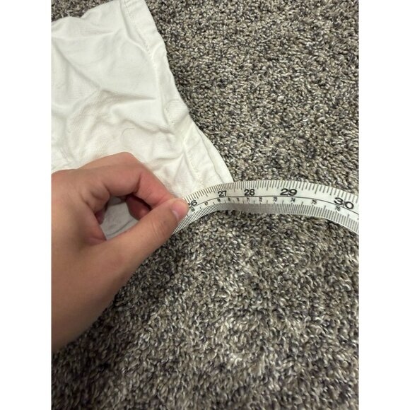 Pilcro Anthropologie White Overalls Design Size 31 - Picture 8 of 9